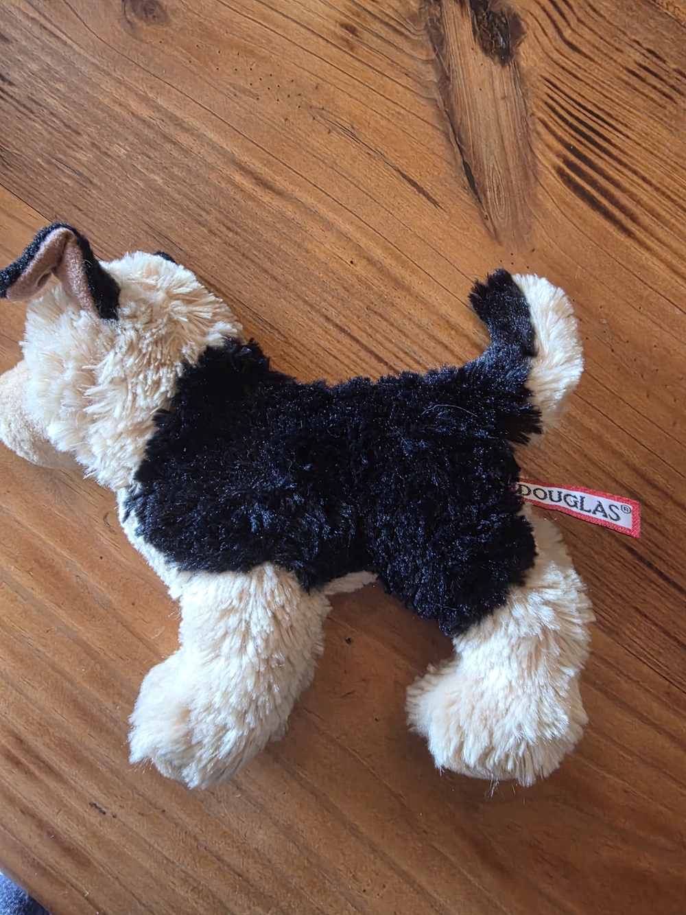 Douglas Black & Cream Plush Puppy Stuffed Animal